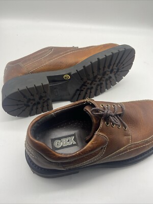 GBX Mens Brown Leather Chunky Platform Y2K Goth Punk Grunge  display picture 1