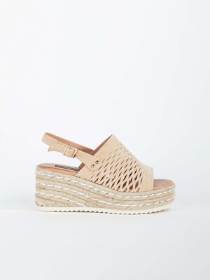 Scarpe da donna scarpa sandali Laura Biagiotti zeppa corda plateau