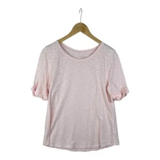 Talbots Womens Pink Tee Size Medium Petite