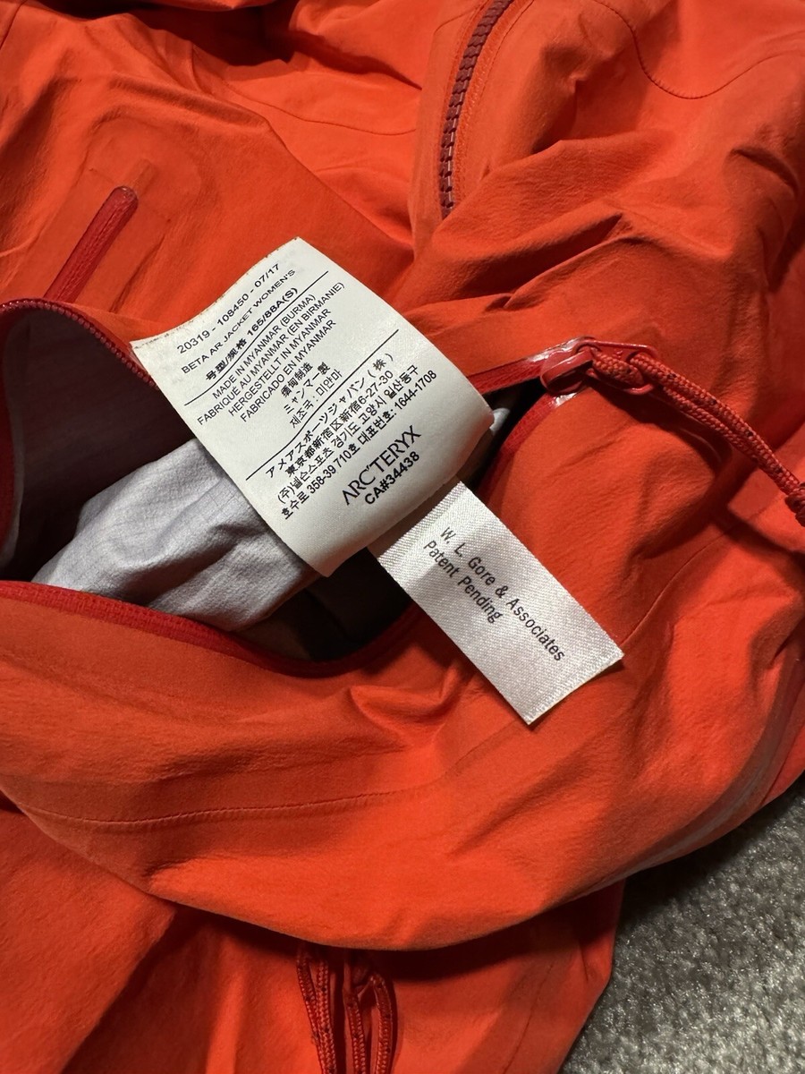 Arcteryx Beta AR Men's Jacket Womens Small Orange Goretex Pro Ski