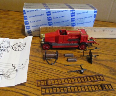 Conrad #1018 Fire Truck Engine Graf & Stift 1:43 W Germany Die Cast Baujahr 1917