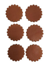 Berlin Custom Leather Rosette without Slots 1.75 in Round 1 Package of 6 