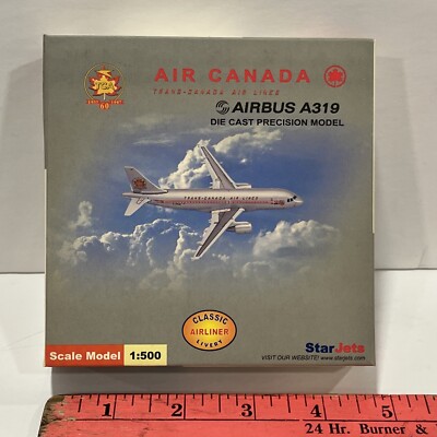 1:500 Herpa Trans Canada Airlines Airbus A319 Jet Toy Model Air Scale Metal