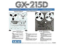 Akai GX-215D Tape Deck Owners Instruction Manual