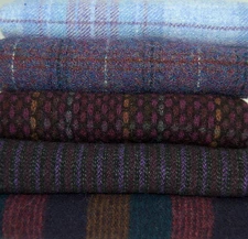 HAND DYED RUG HOOKING WOOL Mill-Dyed ~ "GRAPE WALL of CHINA" (5-pc collection)