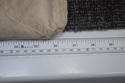 Vintage 90's J Crew OARSMAN 100% Linen Long Sleeve Shirt Mens L Beige Natural - Picture 10 of 12