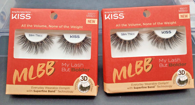Kiss MLBB My Lash But Bolder So Real Thinnest #88377 MBB02 Slim Thicc Qty 2