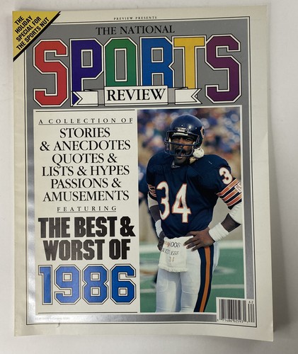 The National Sports Review Magazine 1986 87 Michael Jordan, Walter Payton en muy buen estado