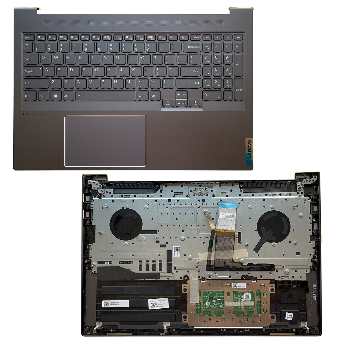 New For Lenovo Slim 7 16IAH7 Palmrest Backlit Keyboard Top Cover 5CB1J38238