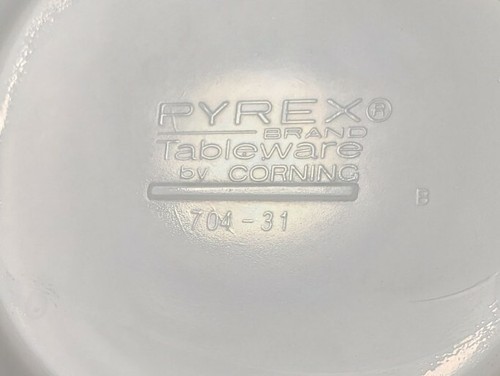 4 -Plato de vajilla de postre Corning Pyrex 6,75" doble vidrio de leche de filigrana de cobre - Imagen 4 de 5