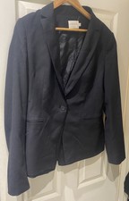 Reiss Essentials Black Fitted Smart Suit Ladies Jacket Uk 14 ^