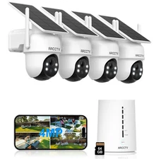 ANRAN Solar Battery Powered Wireless WiFi IP Security Camera System Outdoor Home