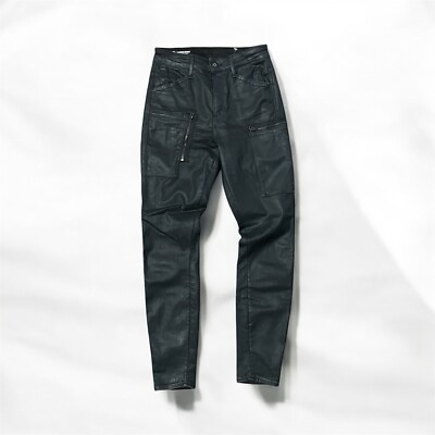 G-Star Raw Women Shape Powel Hi Cargo Super Skinny Pants 29x30 Black Zip  Pockets