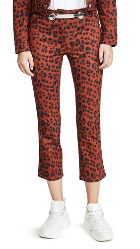 NUEVOS MIAOU THE TOMMY LEOPARD TRAUSERS/PANTALONES ROJOS LEOPARDO MIAOU30044 ¡TALLA 26 $295!¡! - Imagen 7 de 10