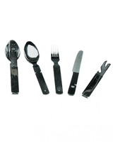 Bw Feldbesteck / Essbesteck Miltec (Messer, Gabel, LöFfel, DosenöFfner)