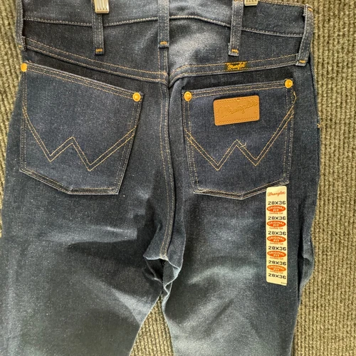 Vintage 80s Deadstock Mens Wrangler Jeans Cowboy Fit ProRodeo Hall of Fame 28x36