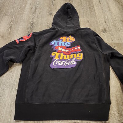 Pullover Hoodie Champion Coca Cola Hoodie Black Champion X