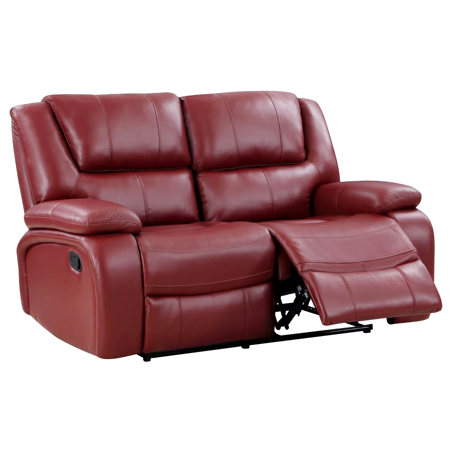 RUBY RED FAUX LEATHER RECLINING SOFA LIVING ROOM FURNITURE SALE eBay