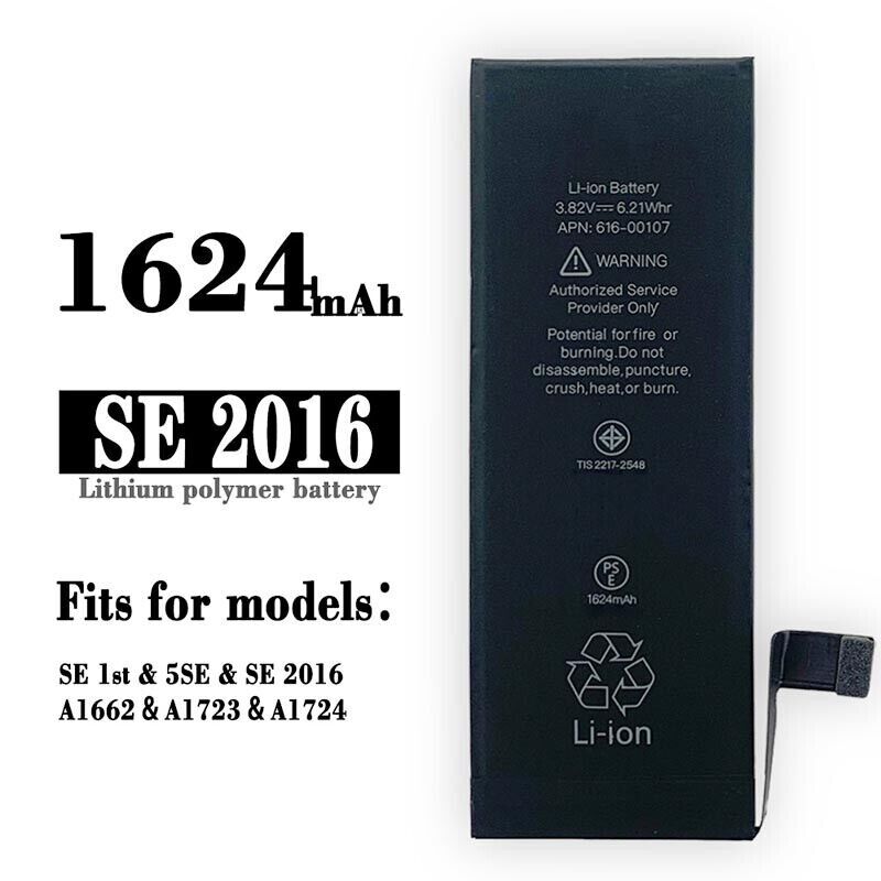New 1624 mAh Replacement Battery for iPhone SE 2016 with Adhesive