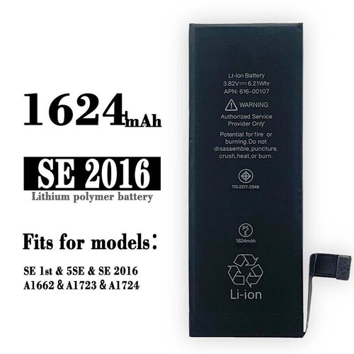 Batteria di ricambio nuova 1624 mAh per iPhone SE 2016 con nastro adesivo + strumenti - Foto 1 di 6