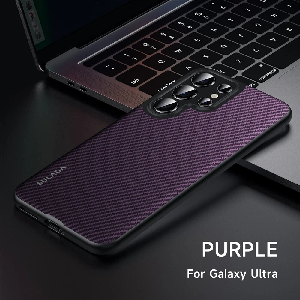 Magnetic Carbon Fiber Pattern Leather Case For Samsung S25 S25 Ultra Back Cover - Picture 6 of 27