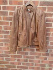 Rocha Johnrocha Brown Leather Jacket Uk 18 Fr 46 D 44