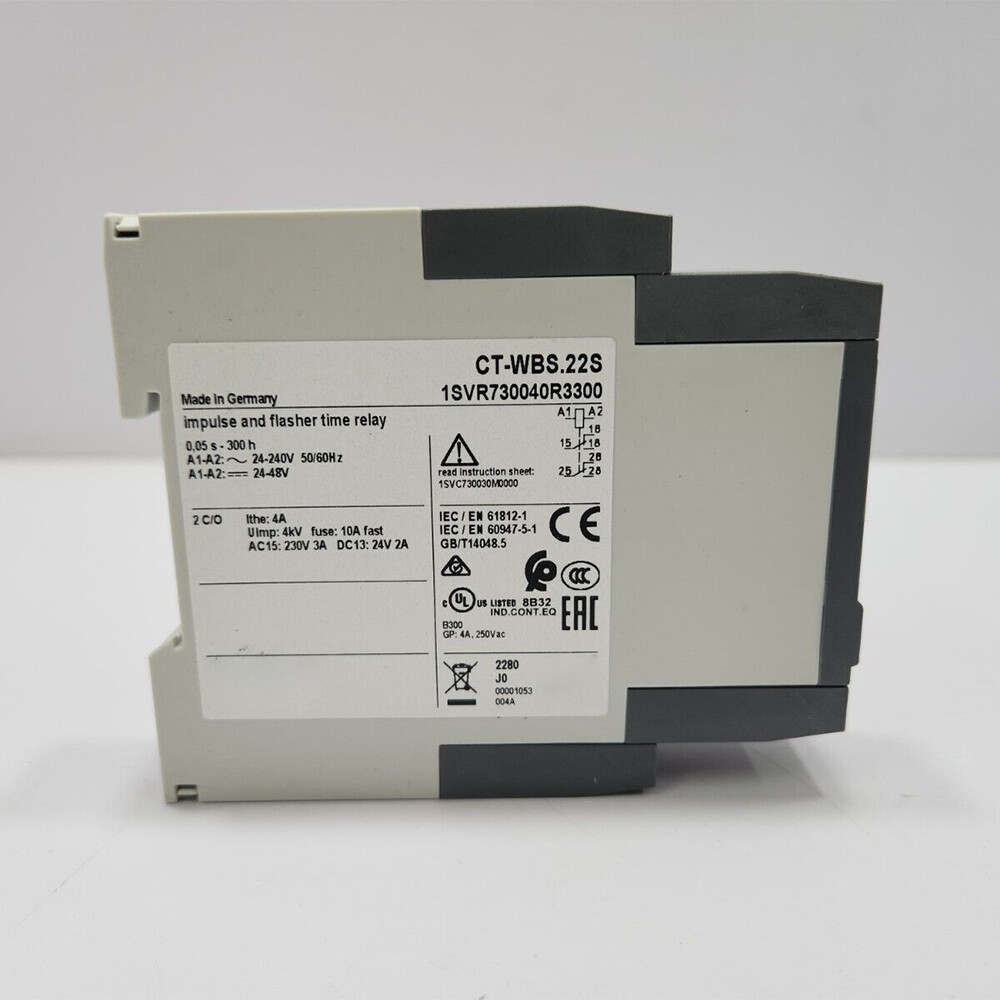 CT-WBS.22S 1SVR730040R3300 For ABB Time Relay 24-240V AC/DC