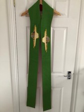 Slabbinck priest stole, reversible in green and red  liturgical colours
