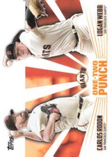 2023 Topps Series 1 Baseball Carlos Rodon / Logan Webb #12P-11 One-Two Punch