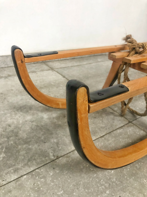 vintage DAVOS GERMINA (Switzerland) adult wooden sled for winter