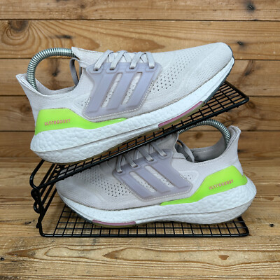 Adidas Turnschuhe Damen Größe UK 5 UltraBoost 21 Grau Strick Straßenlauf Fitnessschuhe