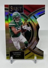 2023 Panini Select Garrett Wilson #115 Red & Yellow Prizm Die-Cut Premier Level