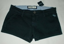 ABERCROMBIE KIDS GIRLS SHORTS SIZE 14 NAVY COTTON SHORTS MOOSE LOGO NEW