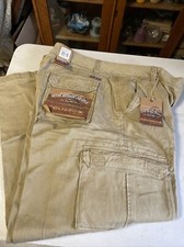 Vntg COLISEUM Pant Mens 40x30 Beige Cargo Skater Loose Raver 90  s Baggy NWT