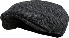 Wonderful Fashion Men'S Classic Herringbone Tweed Wool Blend Newsboy Ivy Hat