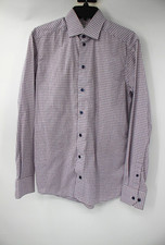 ETON Shirt Men's 15 38 Brighton Slim Button Up Long Sleeve Check Cotton preppy