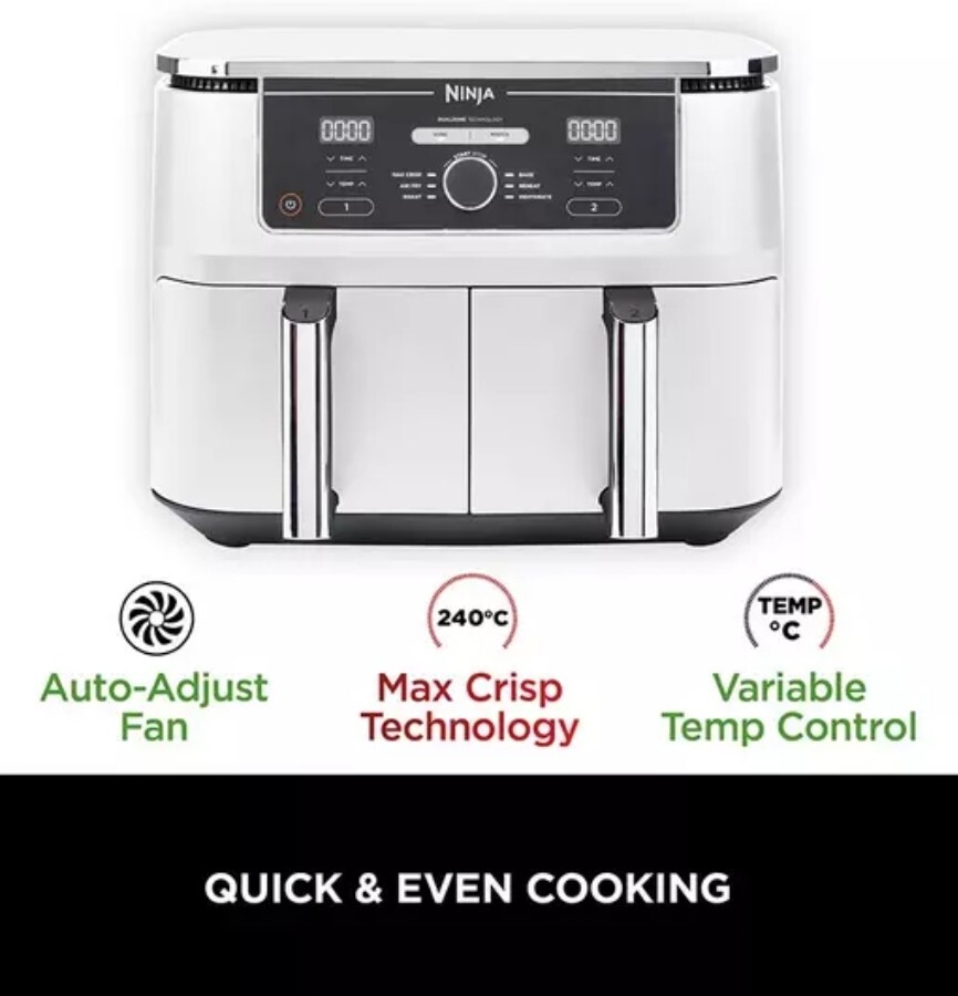 Ninja AF400 UKWH Ninja Foodi MAX 9.5L Dual Zone Air Fryer AF400UK Next