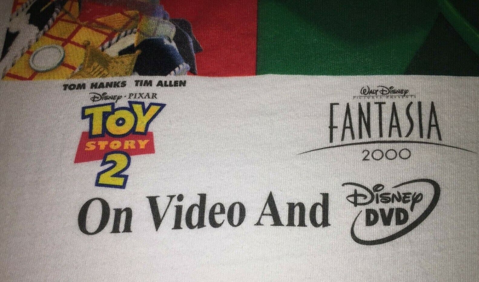 Walt Disney Toy Story 2 Fantasia DVD/Video Promo T Sh… - Gem Walt Disney Toy Story 2 Fantasia DVD/Video Promo T Sh… - Gem
