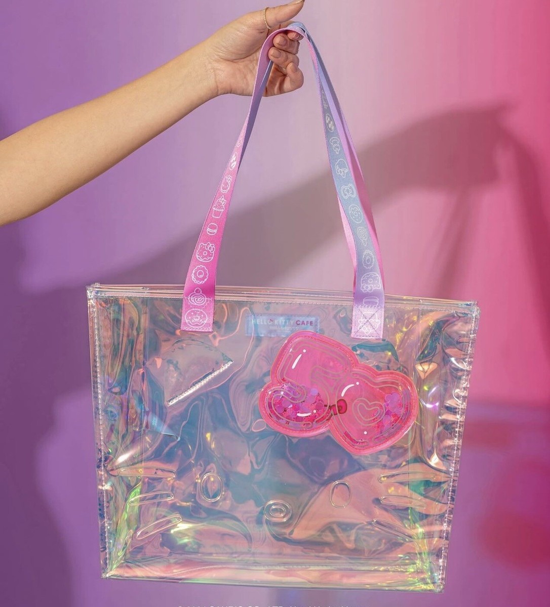 Hello Kitty Cafe Iridescent Tote Bag Limited Edition Exclusive