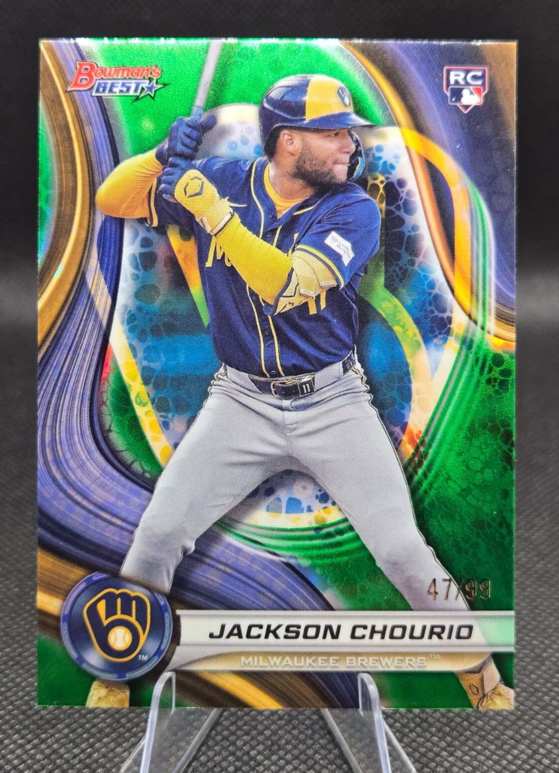 2024 Bowman's Best Jackson Chourio RC Green Refractor /99