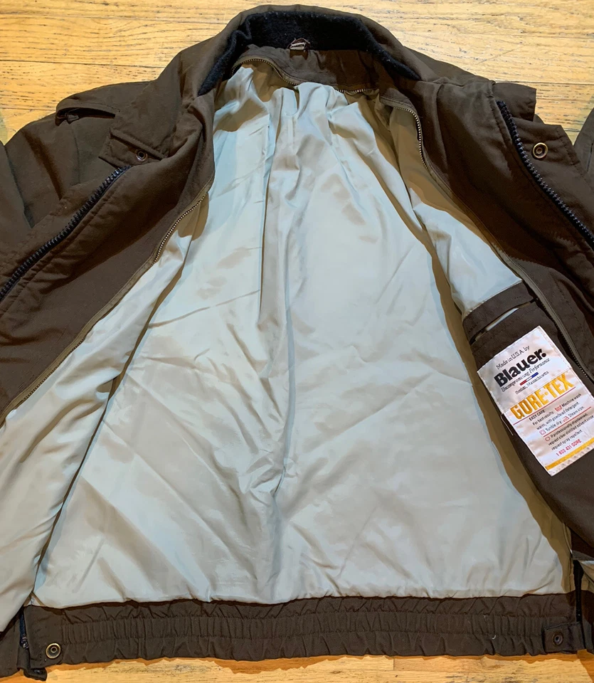 Blauer Mens Size 42R Gore-Tex Security Cruise Jacket USA Made Tactical Brown EUC - Image 3 of 4
