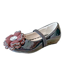 Little Girls Mary Jane Slip On Brown Dress Shoes Size 5 Toddler