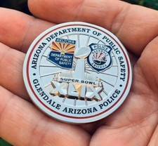 Super Bowl XLIX 49 NFL Arizona DPS Police Challenge Coin Patriots Brady Champs🏈