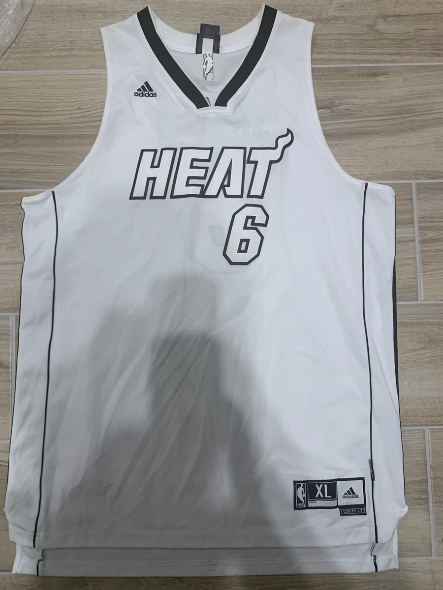 Adidas Miami Heat Lebron James White Hot Jersey 