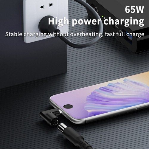 65W Laptop Power Adapter DC Female To USB Type C Male Converter For Dell Leno$j - Zdjęcie 9 z 29