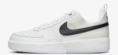 Nike Air Force 1 React Shoes White Black DV0808-101 Men Sizes 9.5-13