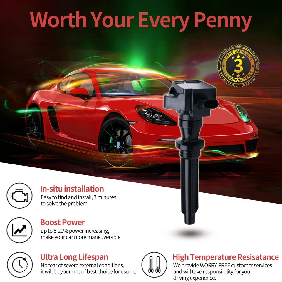 ✅ 8 Ignition Coil + 8 Spark plugs OEM for 2013-2020 Land Rover Range Rover UF730 Foto 3 de 4