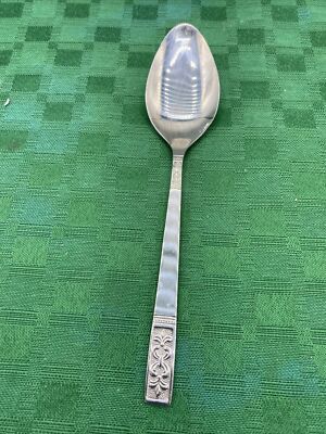Customcraft Stainless Flatware Fleur De Lis Serving Spoon 7 