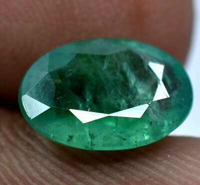 2.05 Karat 100% Natürliches Grün Smaragd Agsl Certified Zambia Unbehandelt Top