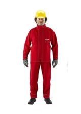 ANSELL Lab Jacket, XL, Red, Polyester Mfr # 66-660. Free Shipping